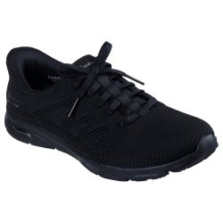 Skechers let slip model med pyntesnre 100732 - sort