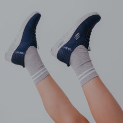 Skechers let hyttesko med Arch fit, slip in og udtagelige sler 104379 - bl