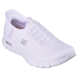 Skechers let hyttesko med Arch fit, slip in og udtagelige s�ler 104379 - hvid