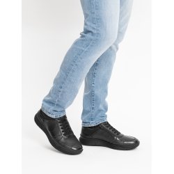 Ara citysneaker i sort glat skind med Goretex, velegnet til indlg 25602 Romano - Sort