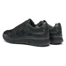 Ara citysneaker i sort glat skind med Goretex, velegnet til indlg 25602 Romano - Sort