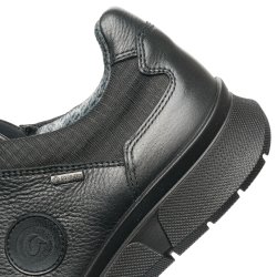 Ara citysneaker i sort glat skind med Goretex, velegnet til indlg 25602 Romano - Sort