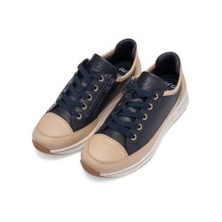 Ara Osaka 24842 damesko med vidde H og velegnet til indl�g - bl�/beige