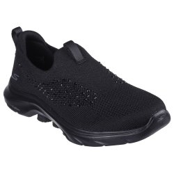 Skechers hyttesko Go Walk 7 125234 med ekstra blde sler - sort med simili