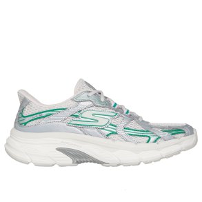 Skechers Go run Arch fit 129223, rummelig sneaker, velegnet til indl�g - lys med gr�n