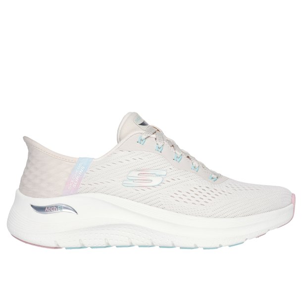 Skechers arch Fit slip in med snrebnd 150066 - ivory