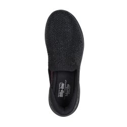 Skechers hyttesko med slip-in, velegnet til indl�g 159249 - sort med simili