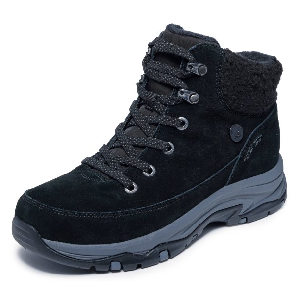 Skechers solid vandt�t vinterst�vle til den brede fod 167894 - Sort