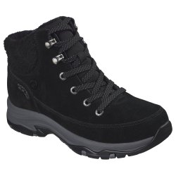 Skechers solid vandt�t vinterst�vle til den brede fod 167894 - Sort