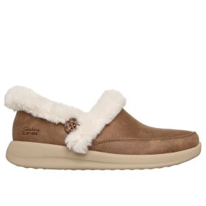 Skechers hjemmsko i med lunt f�r med slip in 168114 - kamel