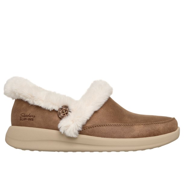Skechers hjemmsko i med lunt f�r med slip in 168114 - kamel