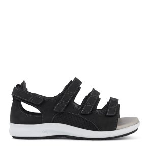 New Feet 171-41-310/w. Sandal til den brede fod, velegnet til indl�g - sort