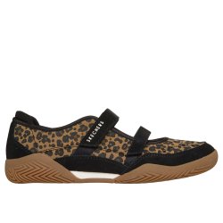 Skechers let remsko, velegnet til indl�g 190167 - sort med leopard