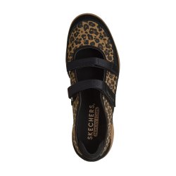 Skechers let remsko, velegnet til indl�g 190167 - sort med leopard