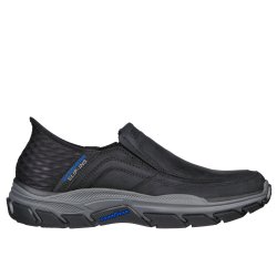 Skechers herresko i olieret skind, med slip in 204810 - sort