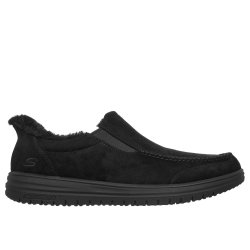Skechers hjemmesko med bl�dt f�r med slip in funktion 205606 - sort