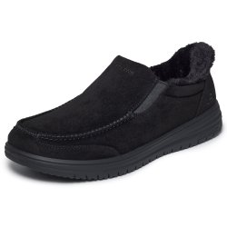 Skechers hjemmesko med bl�dt f�r med slip in funktion 205606 - sort