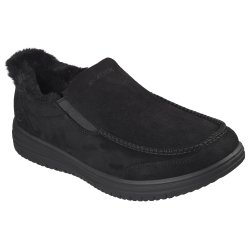 Skechers hjemmesko med bl�dt f�r med slip in funktion 205606 - sort