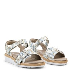 New Feet 211-13-1999/M Sandal med fast s�l, velegnet til indl�g - lys m�nster