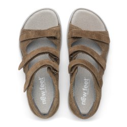 New Feet 211-35-1935/w. Sandal til den brede fod, velegnet til indl�g - sand