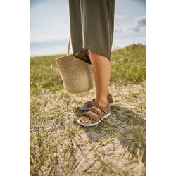 New Feet 211-35-1935/w. Sandal til den brede fod, velegnet til indl�g - sand