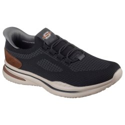 Skechers let herresko med slip-in funktion, velegnet til indl�g 211207 - sort