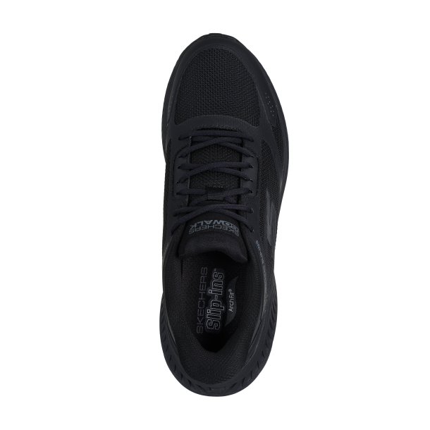 Skechers solid sko med kraftig gngefunktion, arch fit og slip-in 216351 - sort