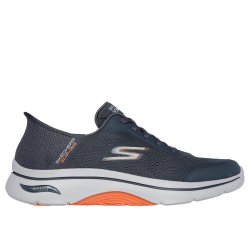 Skechers snresko, Go-Walk Arch Fit, velegnet til indlg 216602 - gr/bl