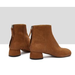 Audley damestvle med firkantet snude og ldersl - brun