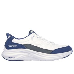 Skechers let sommersko med slip in, bld overdel 232619 - bl/hvid