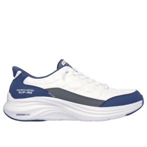 Skechers let sommersko med slip in, bld overdel 232619 - bl/hvid