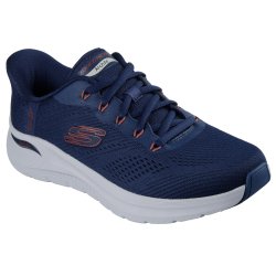 Skechers herresko med slip-in , Arch-fit og velegnet til indlg 232712 - bl