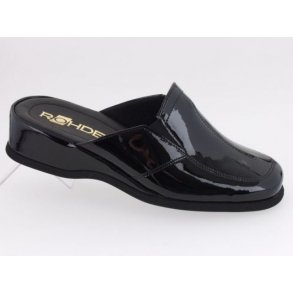 Damer hjemmesko - ROHDE 6142 - Sort/lak