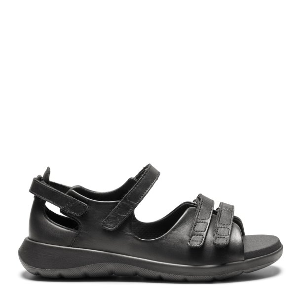 New Feet 241-21-110/slim damesandal med fast h�lkappe, velegnet til indl�g - sort