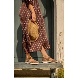 New Feet 251-17 damesandal med lukket t�, velegnet til indl�g - tanned