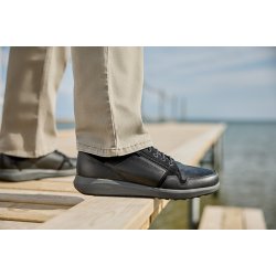 New Feet wide Herresko med stretch, velegnet til indlg 251-25-210 - sort