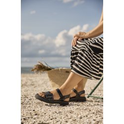 New Feet 251-30-1910 Sandal p� chunky s�ler, velegenet til indl�g - sort