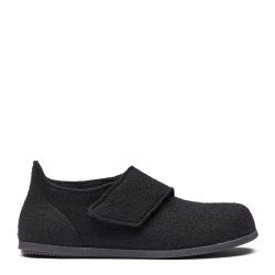 New Feet hjemmesko med h�j bagkappe til den brede fod, velegnet til indl�g 252-25 - sort