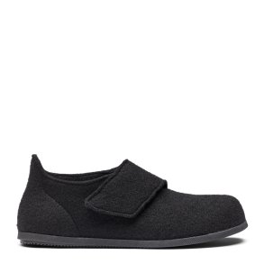New Feet hjemmesko med h�j bagkappe til den brede fod, velegnet til indl�g 252-25 - sort