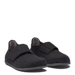 New Feet hjemmesko med h�j bagkappe til den brede fod, velegnet til indl�g 252-25 - sort