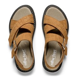 New Feet 261-13-1933 Sandal p� chunky s�ler, velegenet til indl�g - tanned