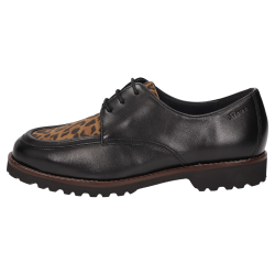 Sioux damesko med snrebnd, velegnet til mindre indlg 412581 Meredith - sort med leopard