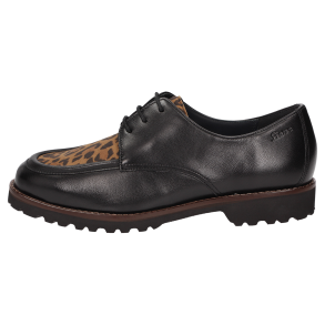 Sioux damesko med snrebnd, velegnet til mindre indlg 412581 Meredith - sort med leopard
