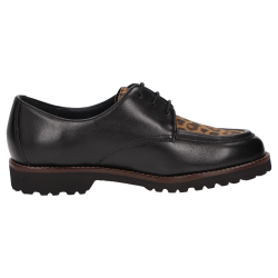 Sioux damesko med snrebnd, velegnet til mindre indlg 412581 Meredith - sort med leopard