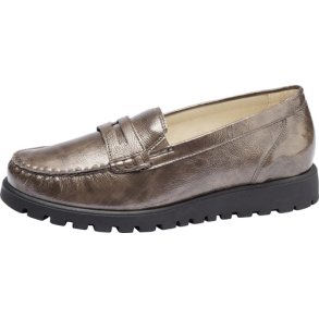 Waldlaufer rummelig hyttesko, velegnet til indlg, Hegli - lysebrun lak