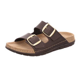 Rohde slipper med bl�de s�ler og god bred facon 5865 - m�rkebrun