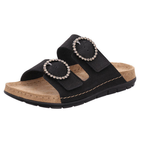Rohde slipper med bl�de s�ler og god bred facon 5892 - sort