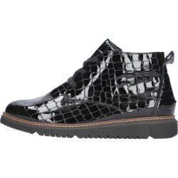 Waldlufer damestvlet med ekstra vidde og udtagelige sler Gesa - sort krokolak