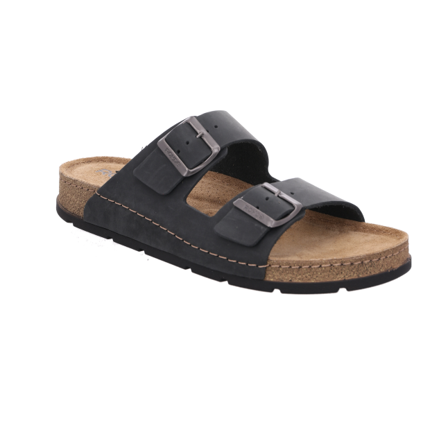 Rohde herreslipper med blde sler, 6294 - sort
