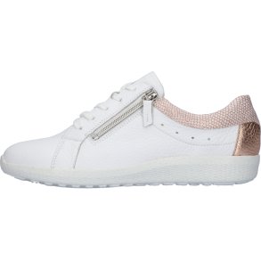 Waldlufer damesko i bldt hjorteskind med ekstra vidde og velegnet til indlg K-Ira - Hvid med rosa